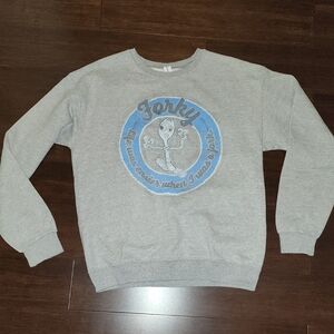 Forky Toy Story Gray Graphic Crewneck Sweatshirt Women's Medium